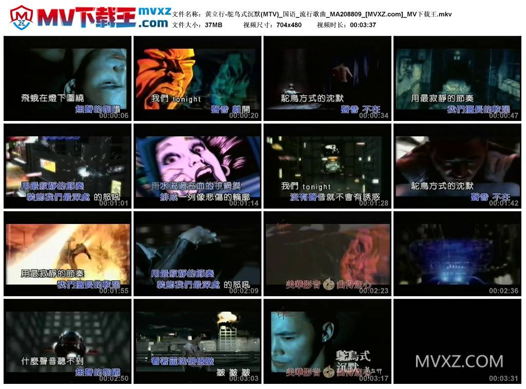 黄立行-鸵鸟式沉默(MTV)_国语_流行歌曲_MA208809